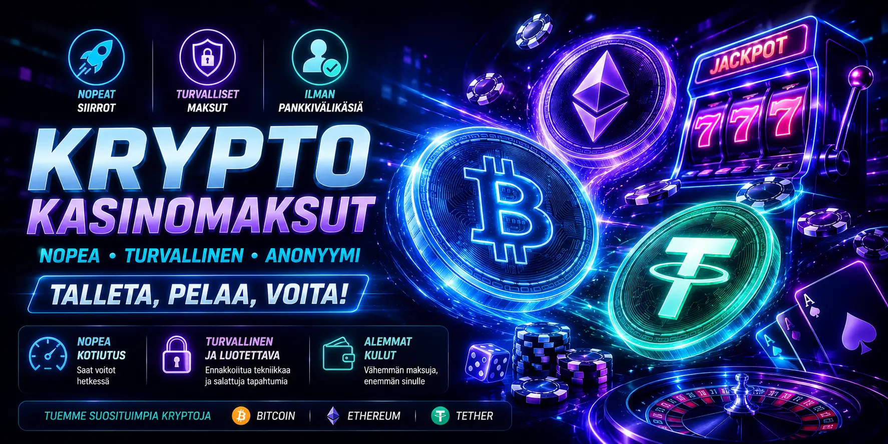 Kenelle krypto sopii kasinoilla parhaiten