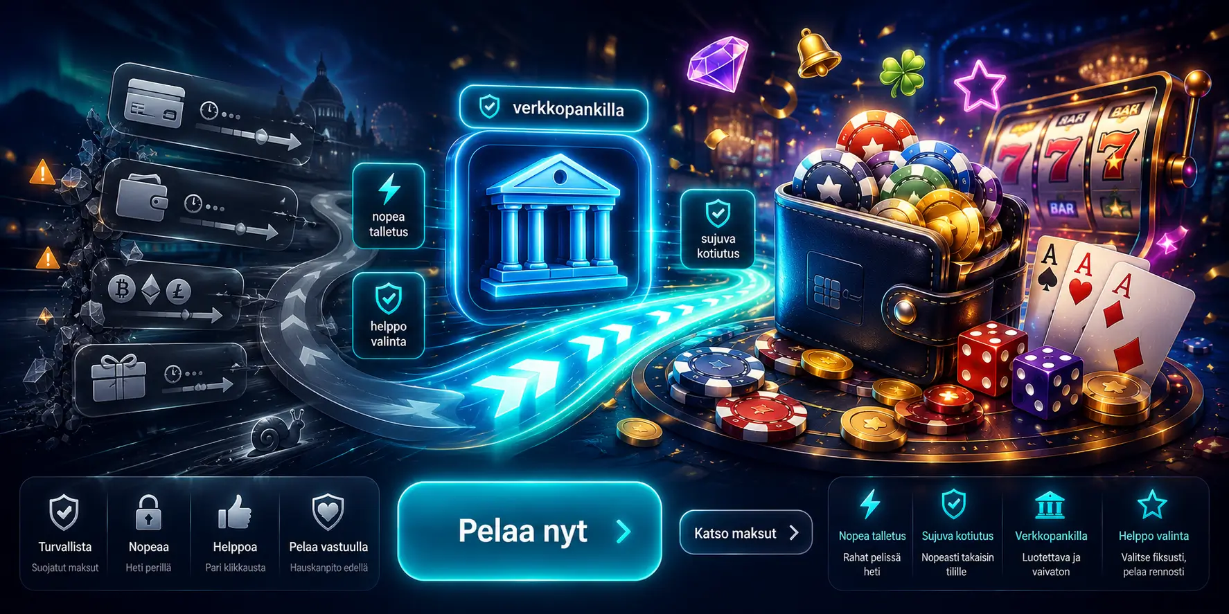 Miten Trustly sijoittuu muihin vaihtoehtoihin