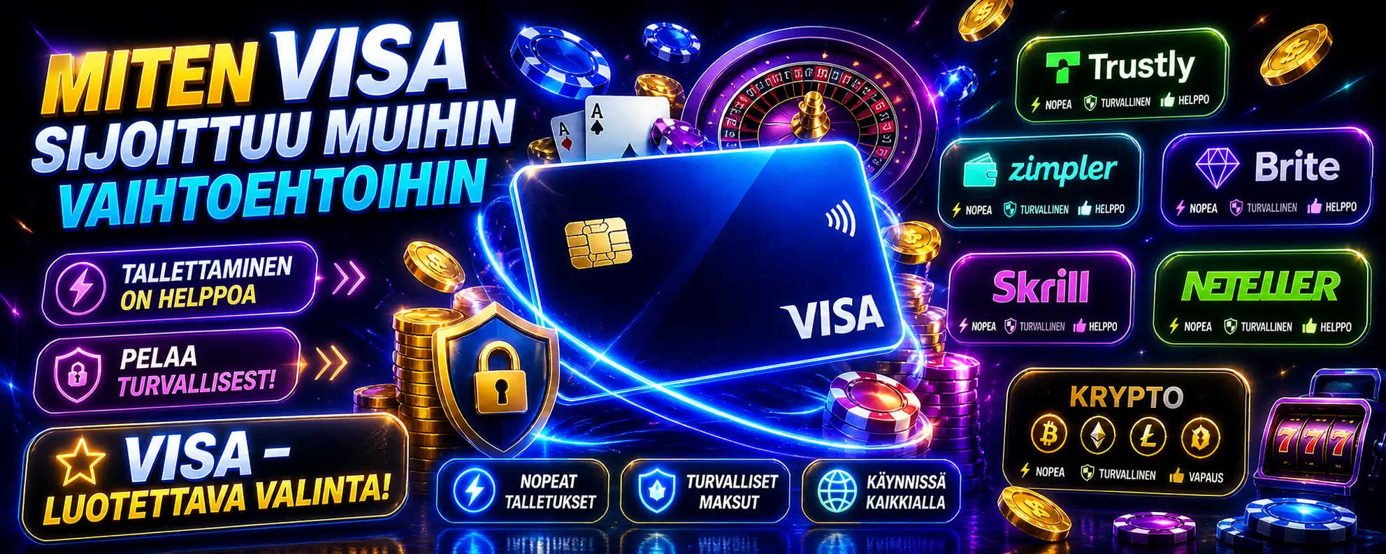 Miten Visa sijoittuu muihin vaihtoehtoihin