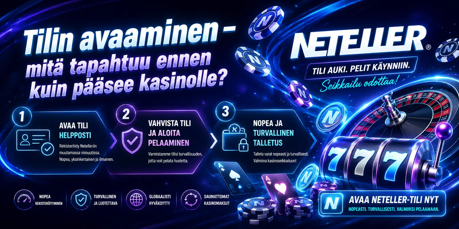 Tilin avaaminen – mitä tapahtuu ennen kuin pääsee kasinolle
